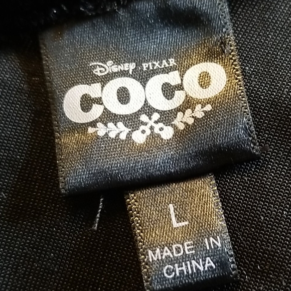 Disney Coco Black Crushed Velvet Embroidered Dress - Picture 11 of 13
